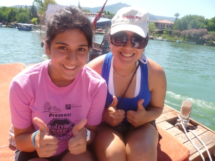 Deniz and I on a boat tour in Dalaman, Turkey